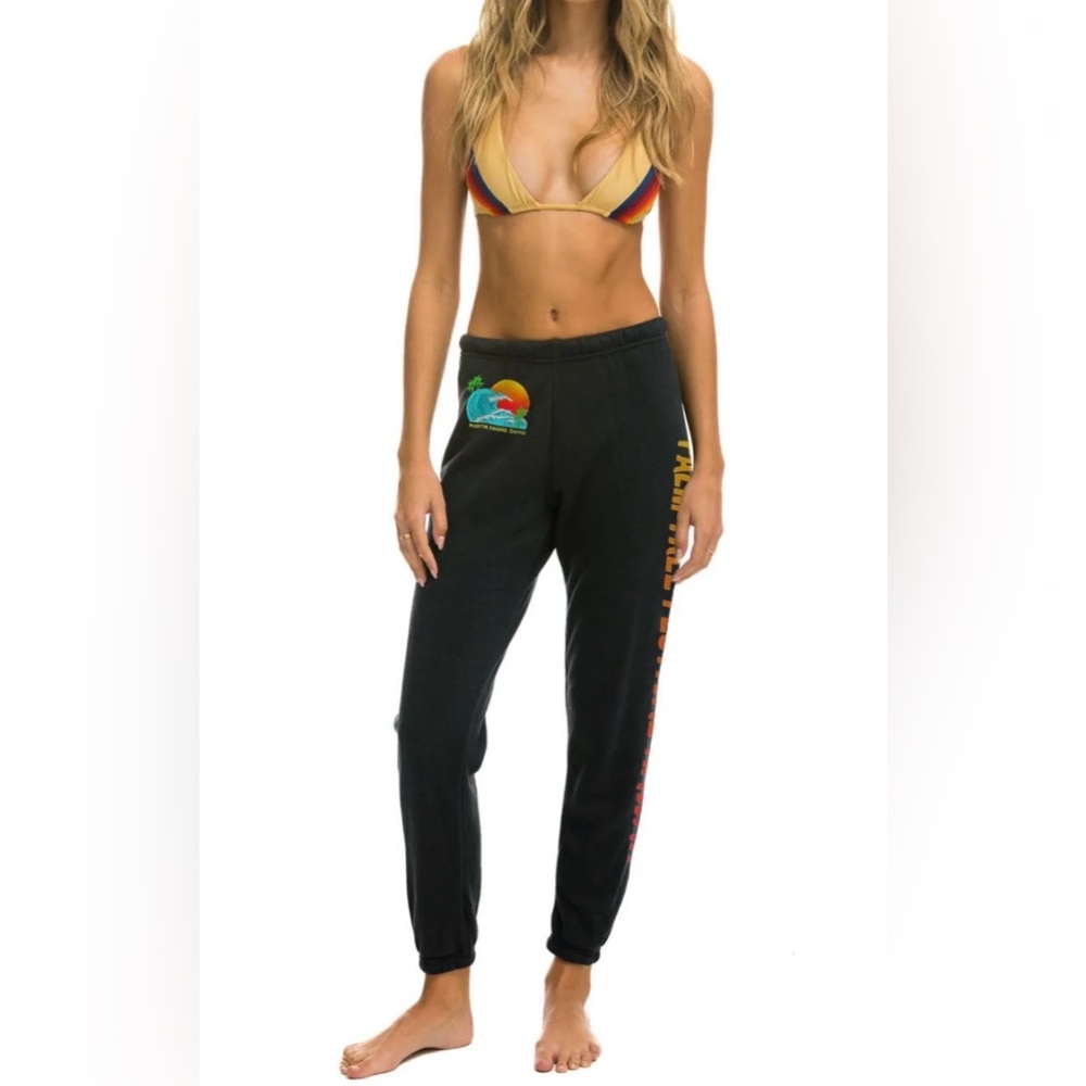 Aviator Nation North Shore Oahu Palm Tree Festival sweatpants, size Small (NWT)